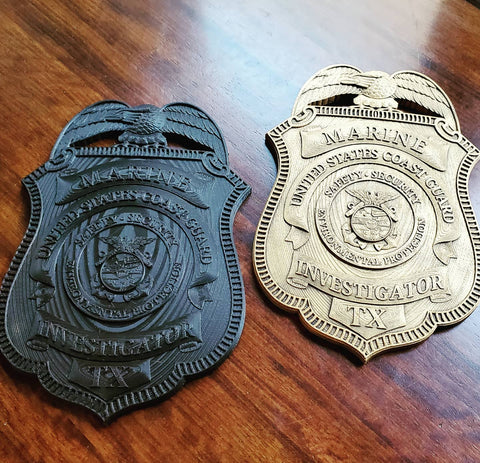 3D USCG Marine Investigator Badge