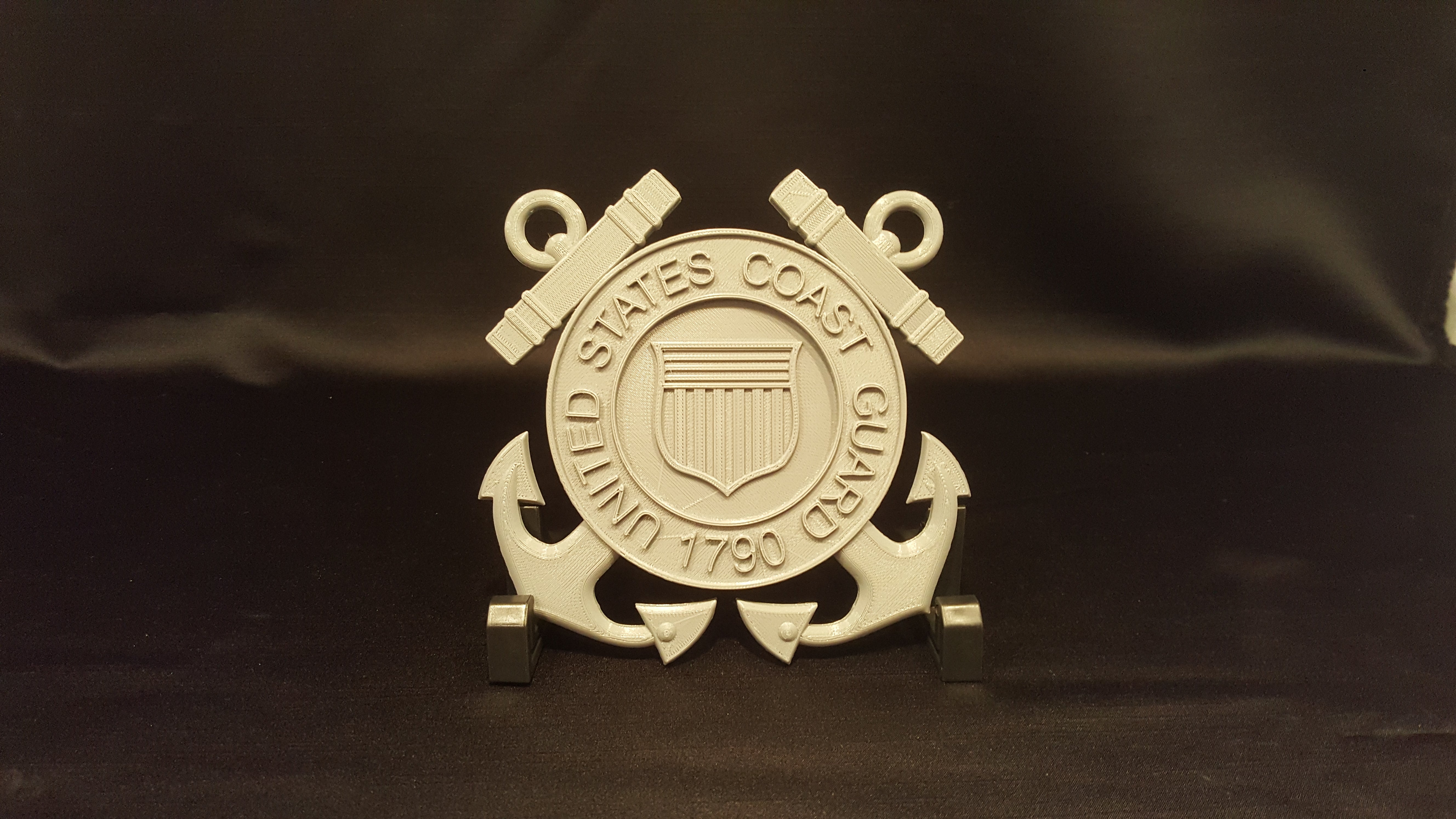 3D USCG Coast Guard Enlisted Cover/Non-rate Pin – Split Coast