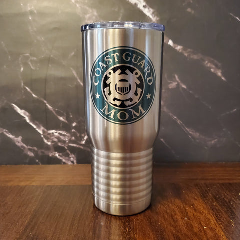 CLEARANCE SS Coast Guard Mom Tumbler - 1st quality