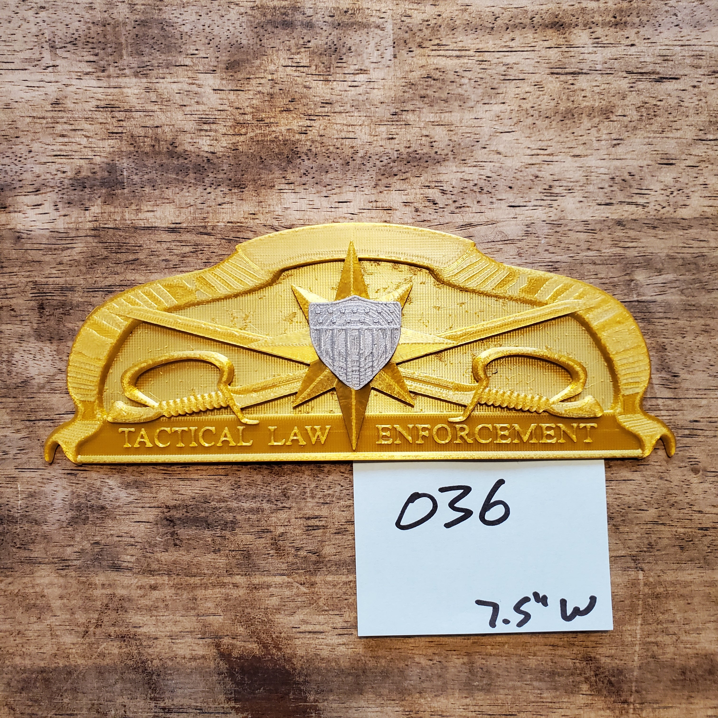 CLEARANCE 036 3D USCG Tactical Law Enforcement TACLET Insignia