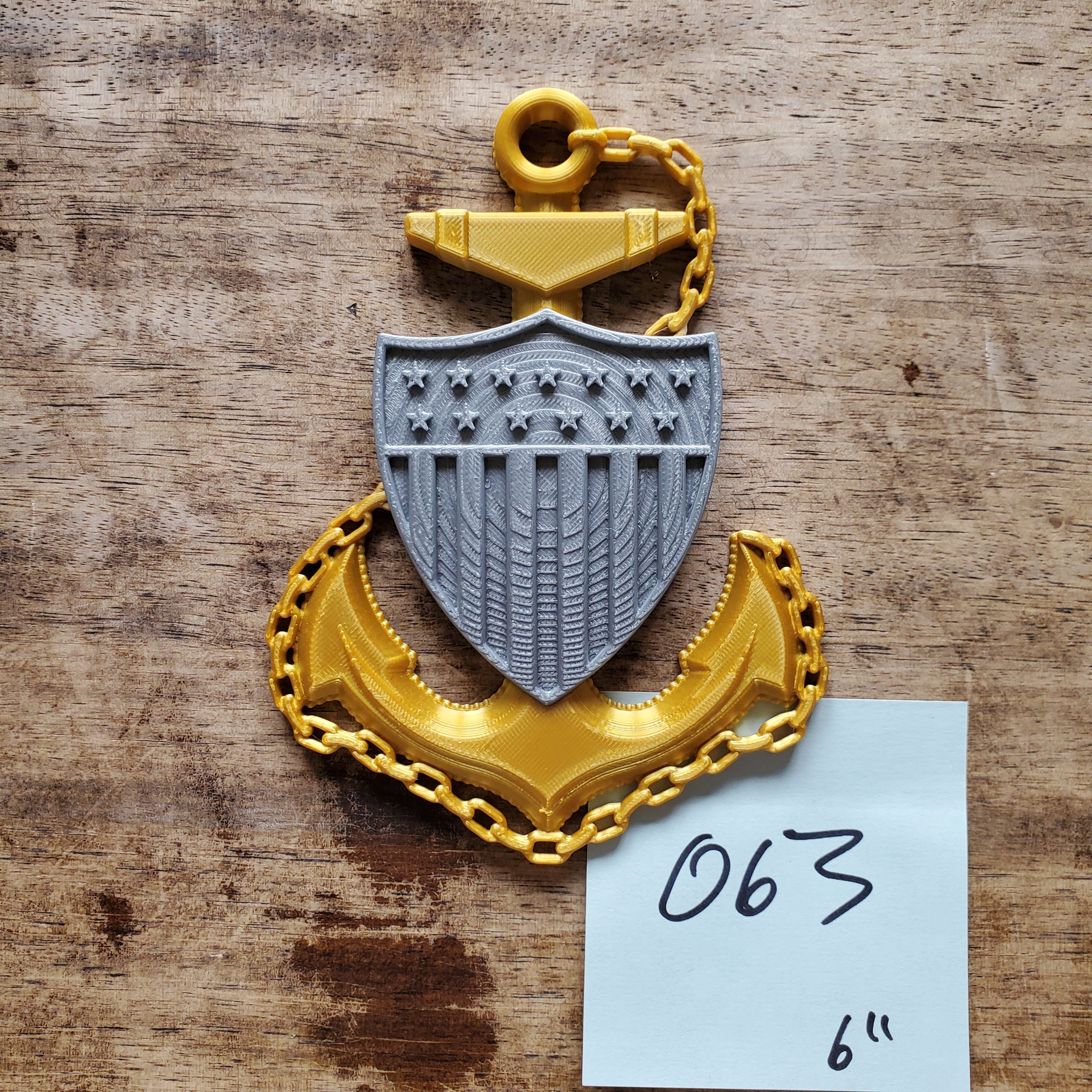 CLEARANCE 063 3D USCG Chief CPO Anchor