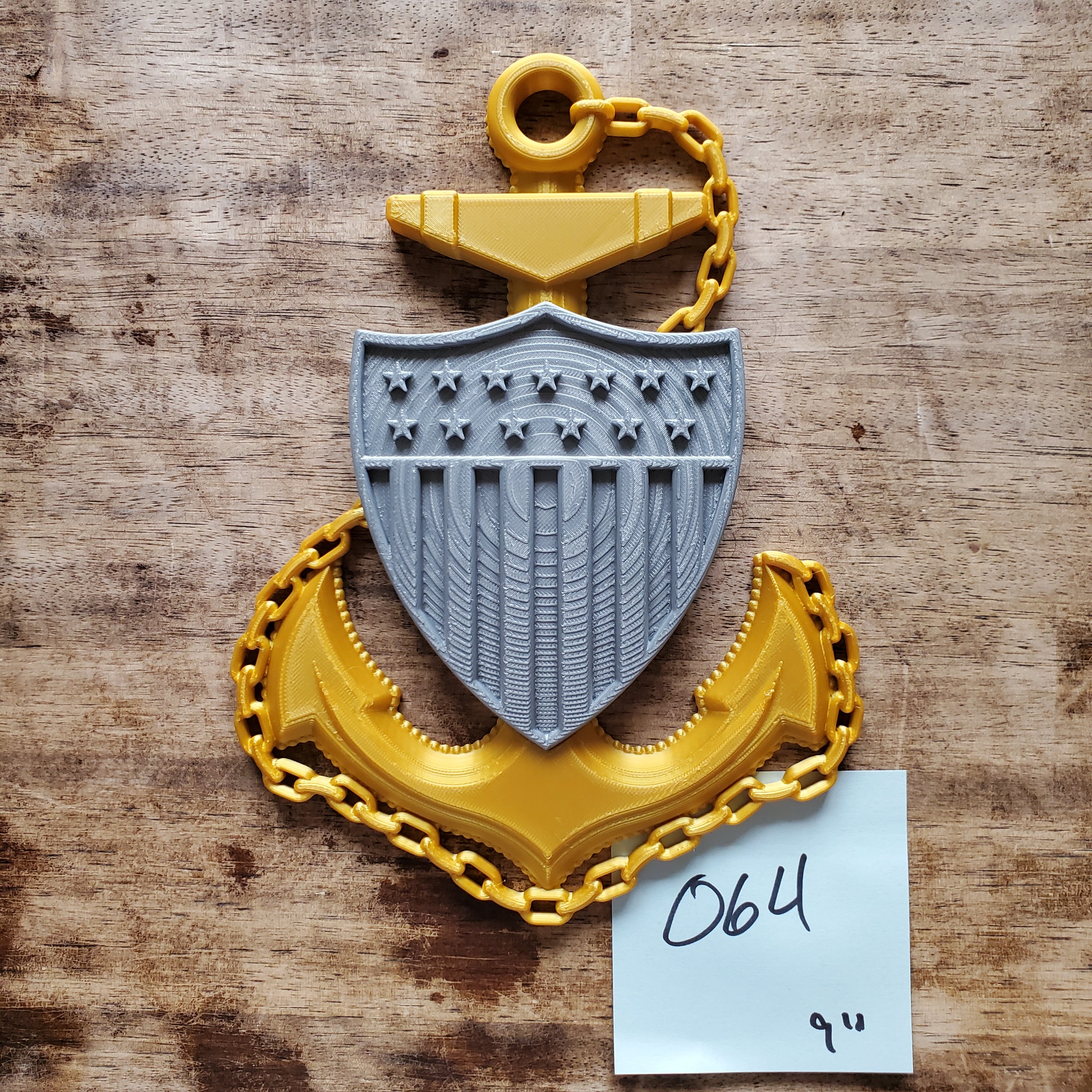 CLEARANCE 064 3D USCG Chief CPO Anchor