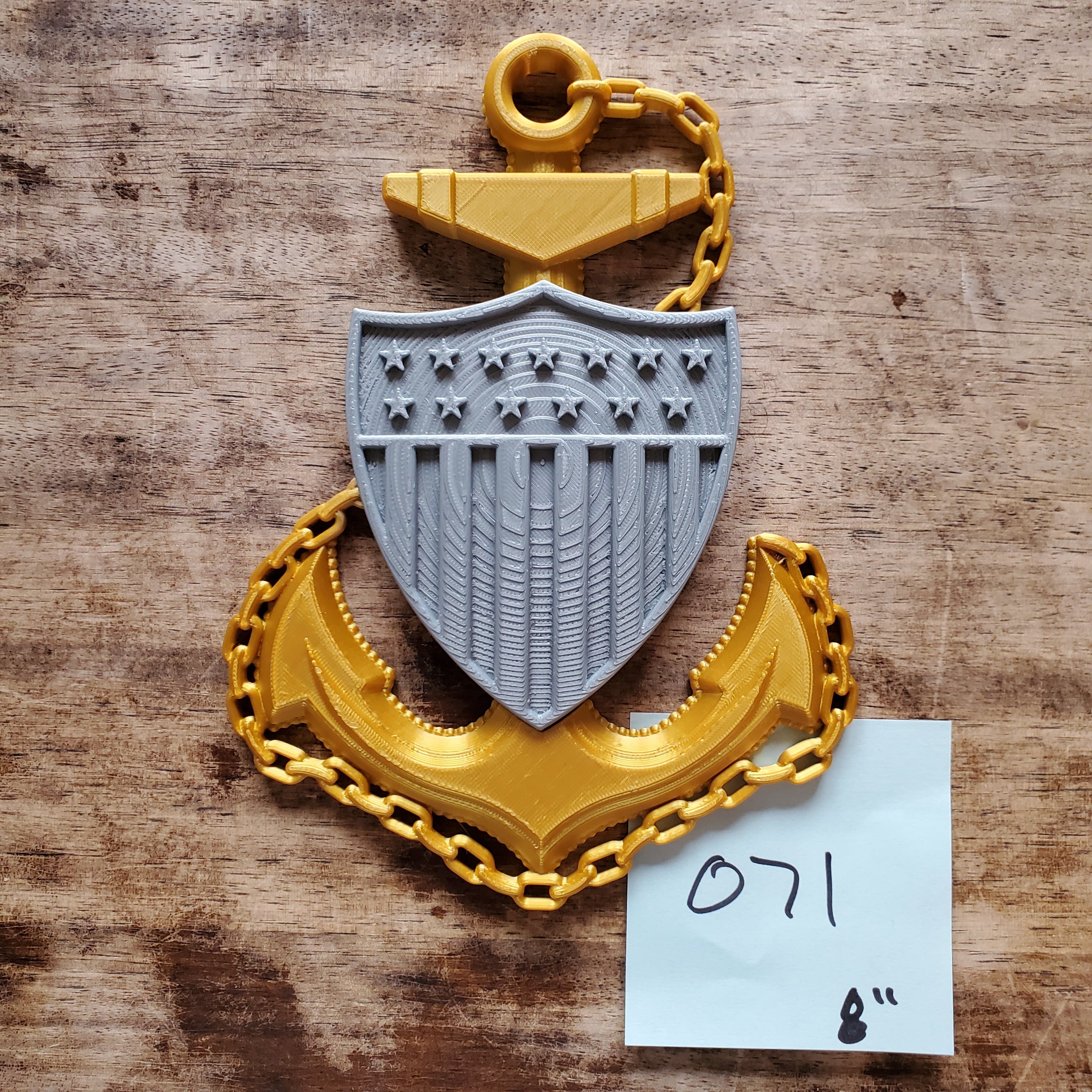 CLEARANCE 071 3D USCG Chief CPO Anchor