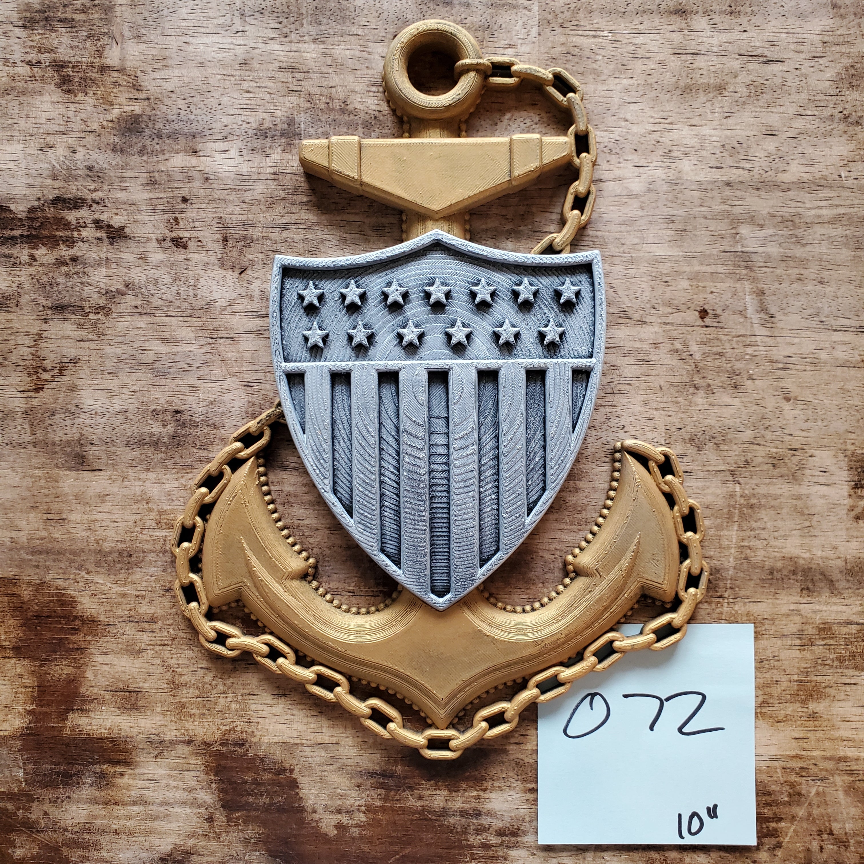 CLEARANCE 072 3D USCG Chief CPO Anchor