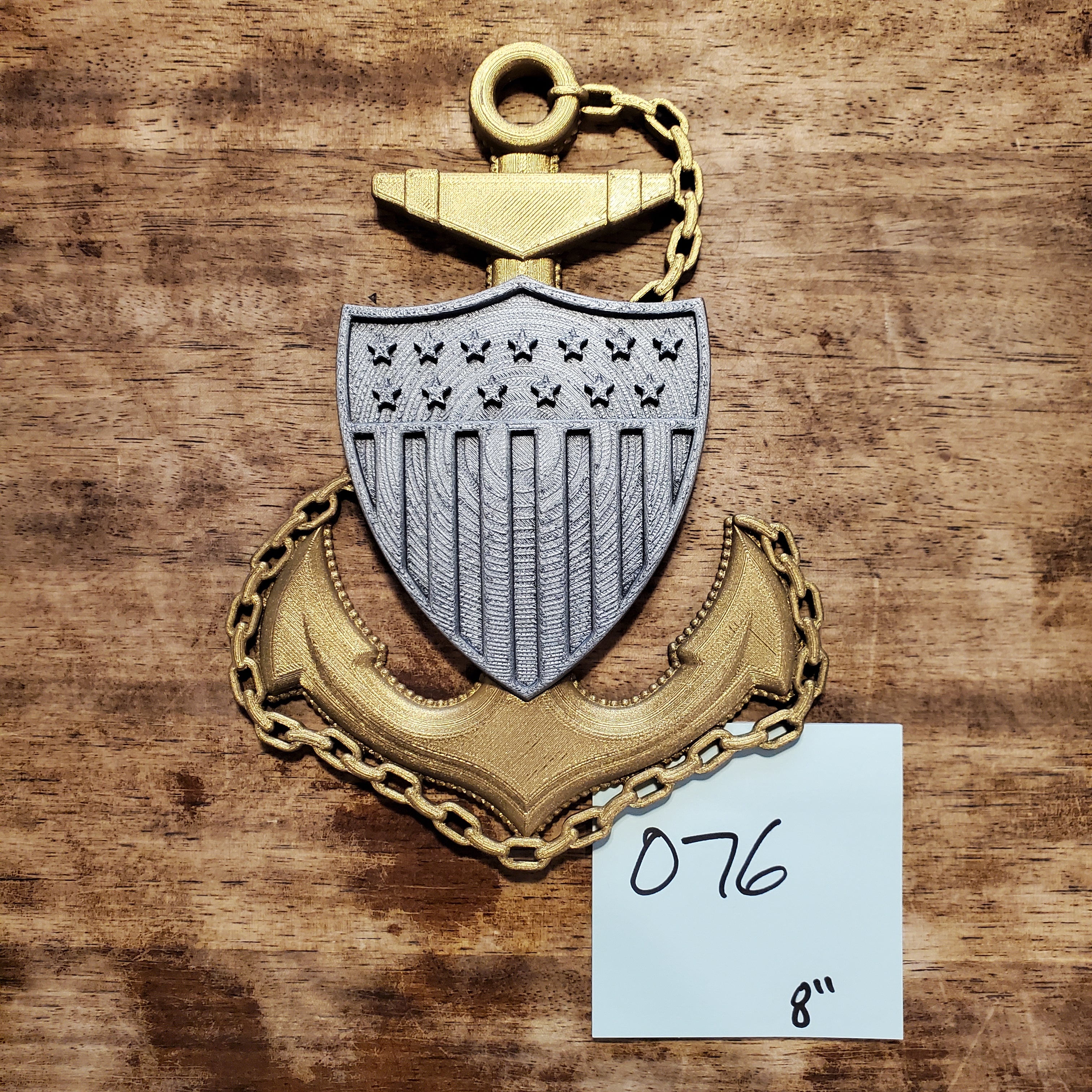 CLEARANCE 076 3D USCG Chief CPO Anchor