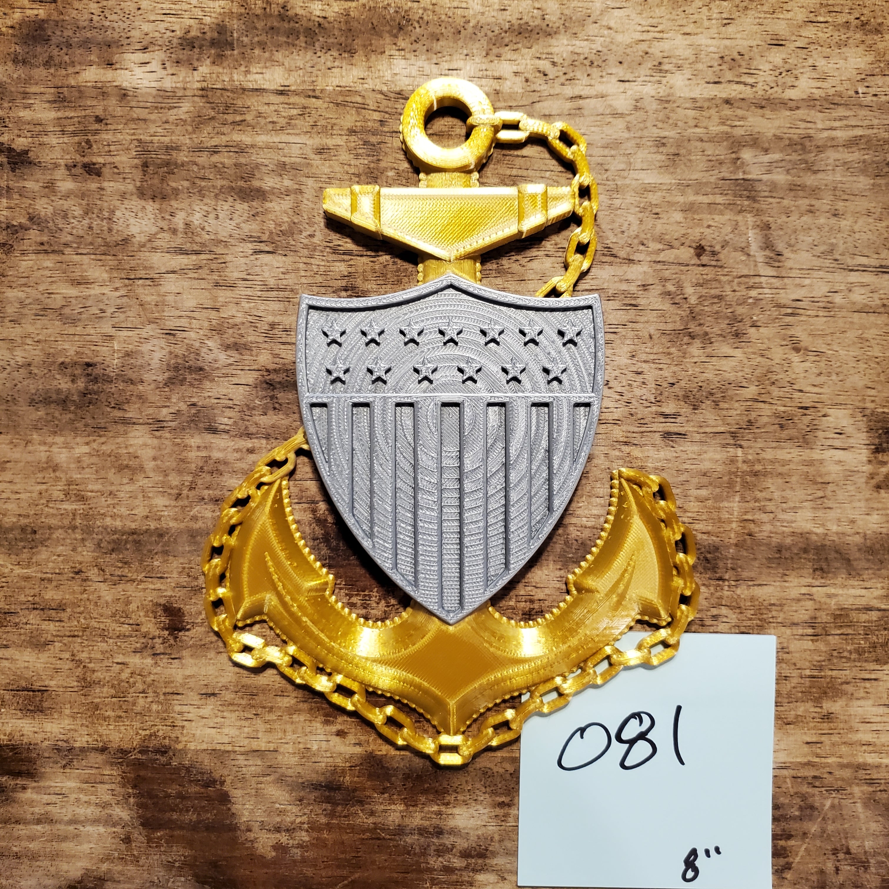 CLEARANCE 081 3D USCG Chief CPO Anchor