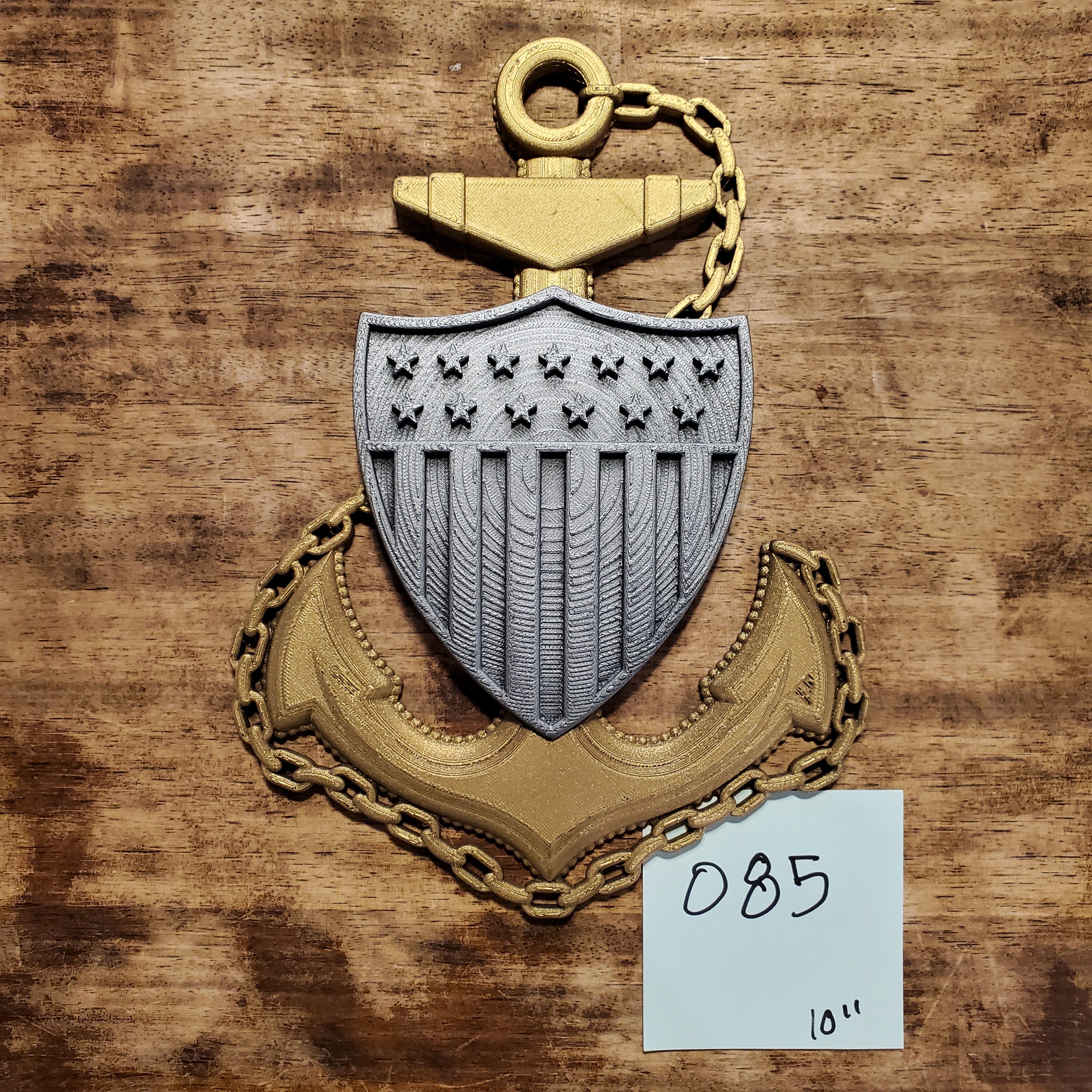 CLEARANCE 085 3D USCG Chief CPO Anchor