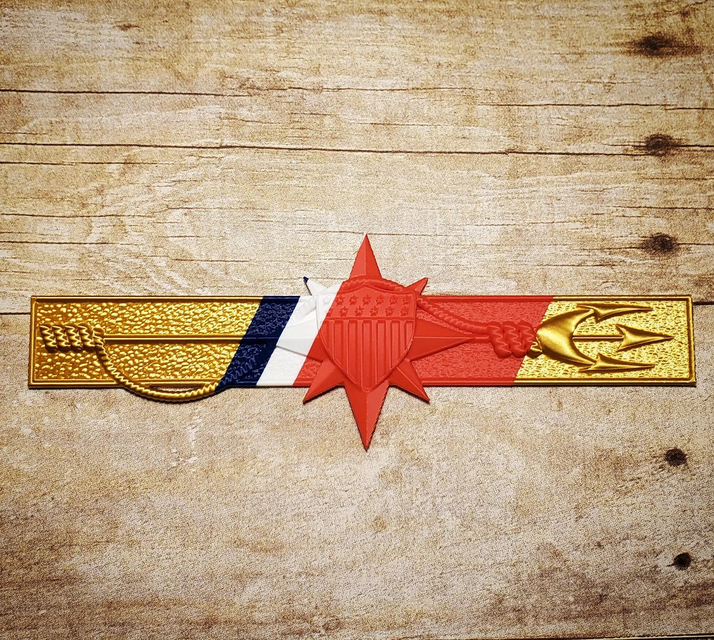 3D USCG Marine Safety Insignia Racing Stripe