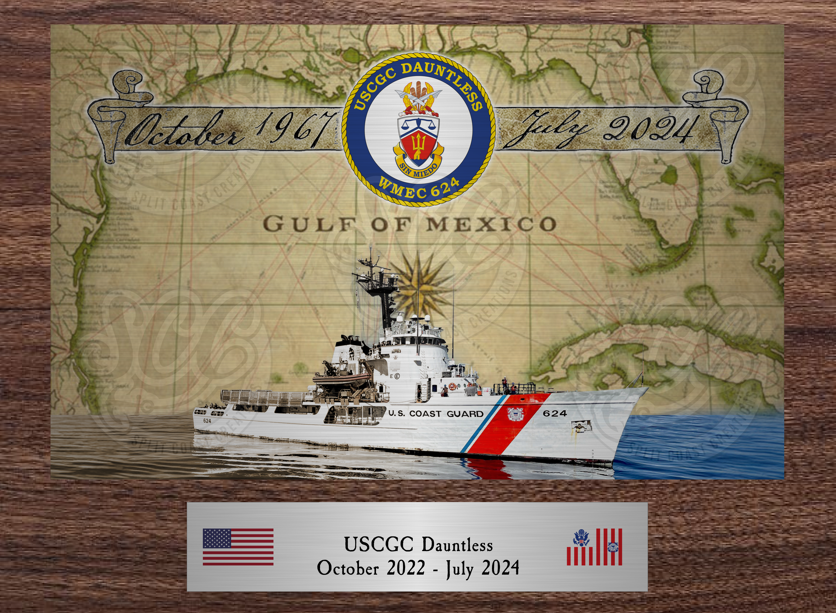 USCGC Dauntless Decomm Plaque