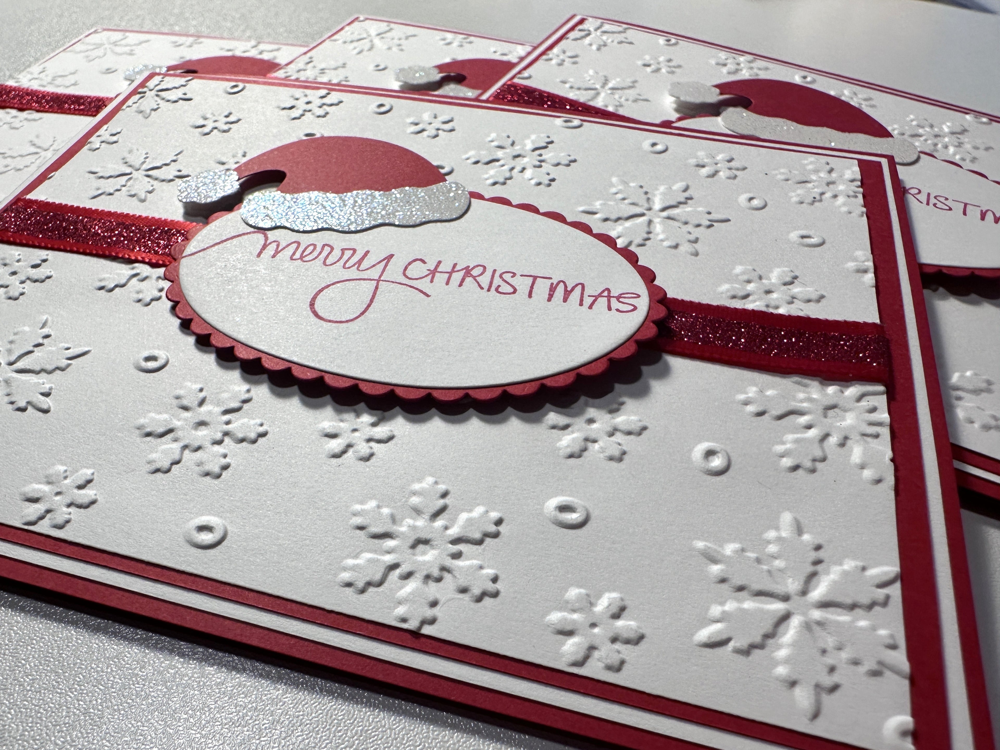 Handmade Christmas Cards ~ Set of 8, 16 or 25 Completed Cards