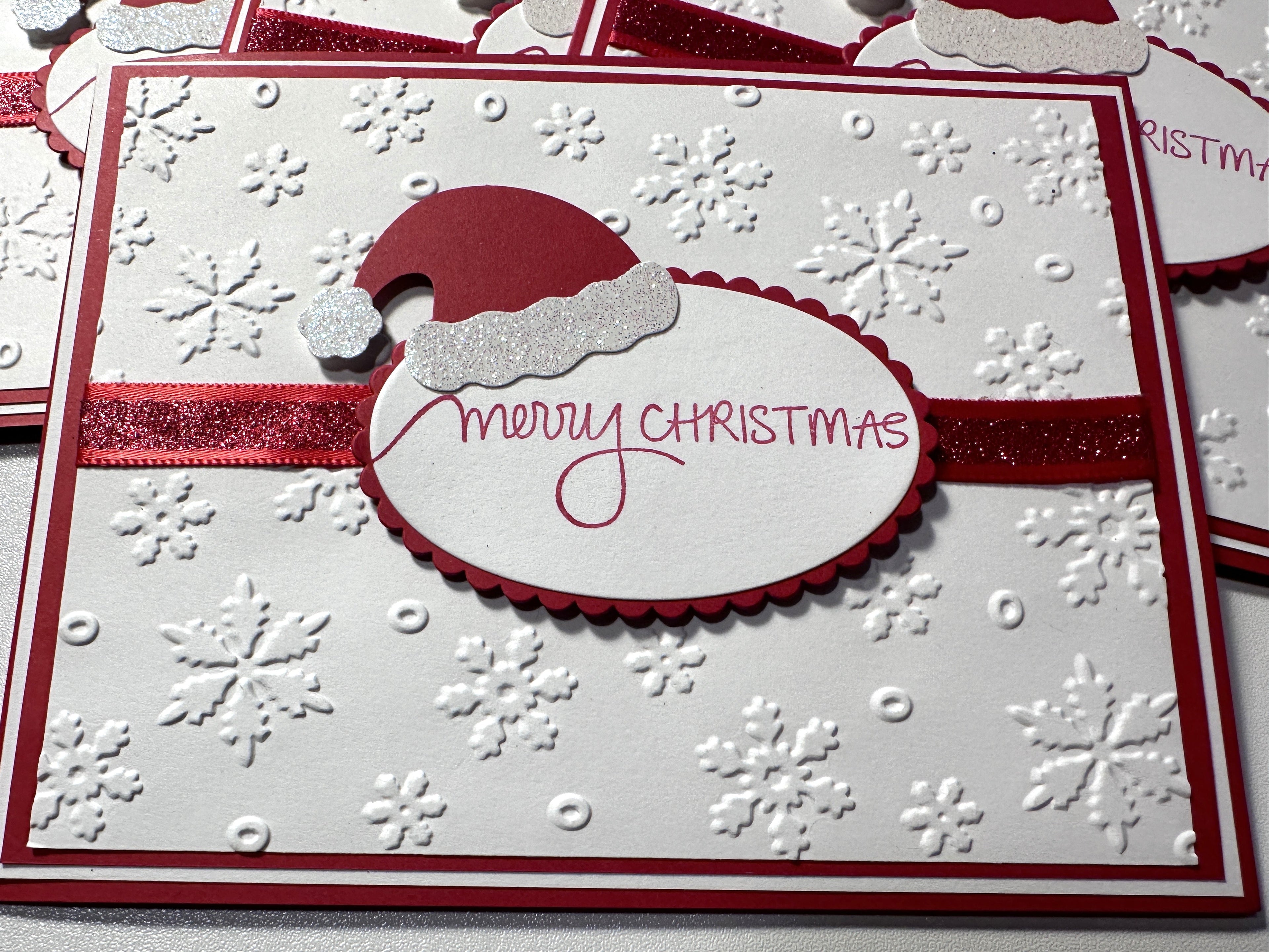 Handmade Christmas Cards ~ Set of 8, 16 or 25 Completed Cards