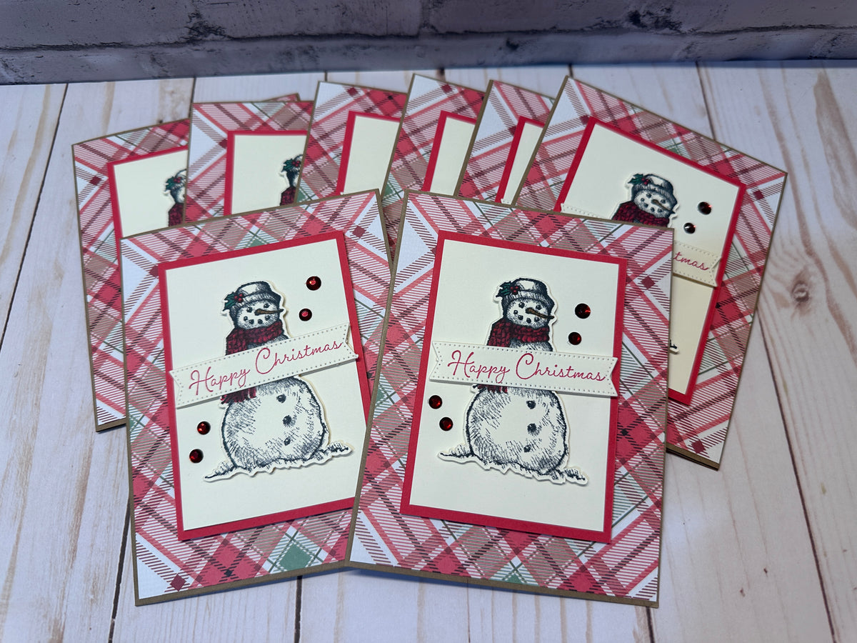 Handmade Christmas Cards ~ Set of 8, 16 or 25 Completed Cards