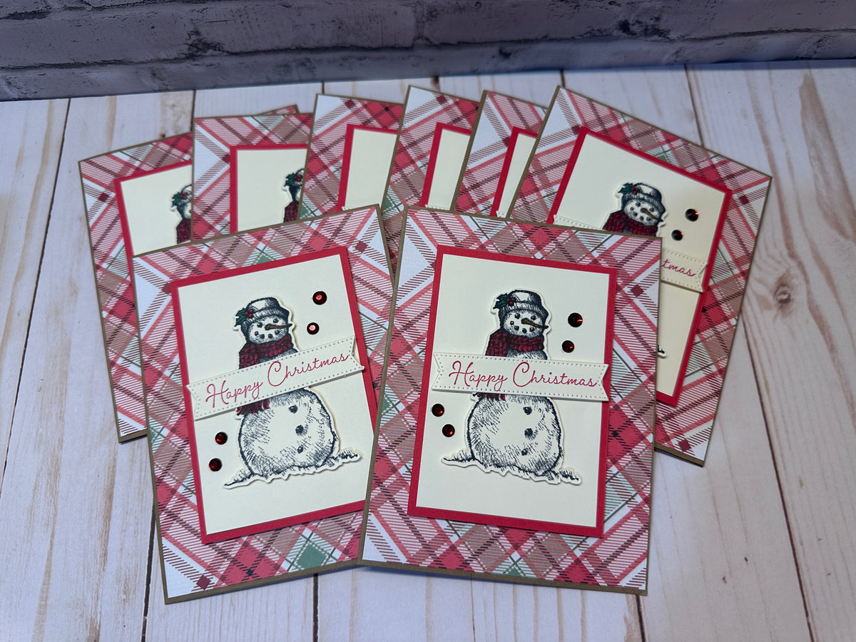 Handmade Christmas Cards ~ Set of 8, 16 or 25 Completed Cards