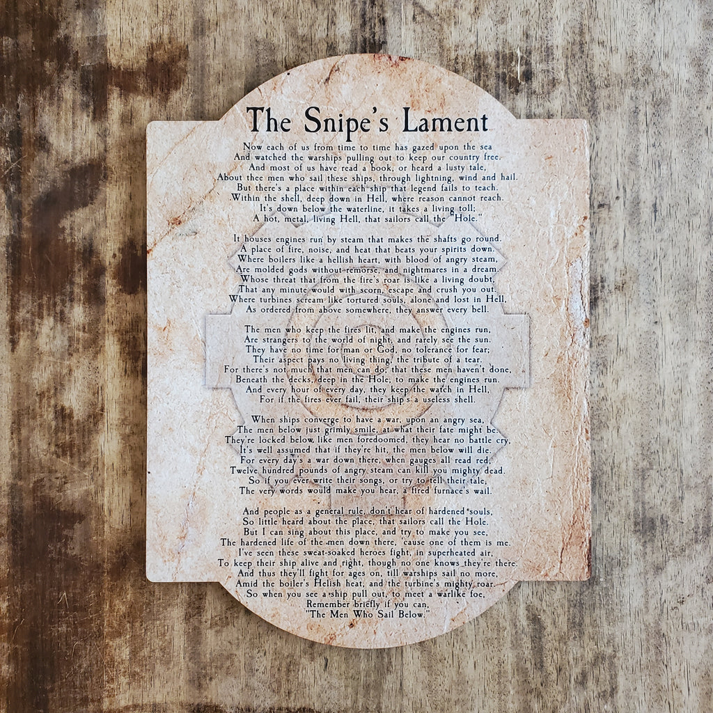 The Snipes Lament Plaque