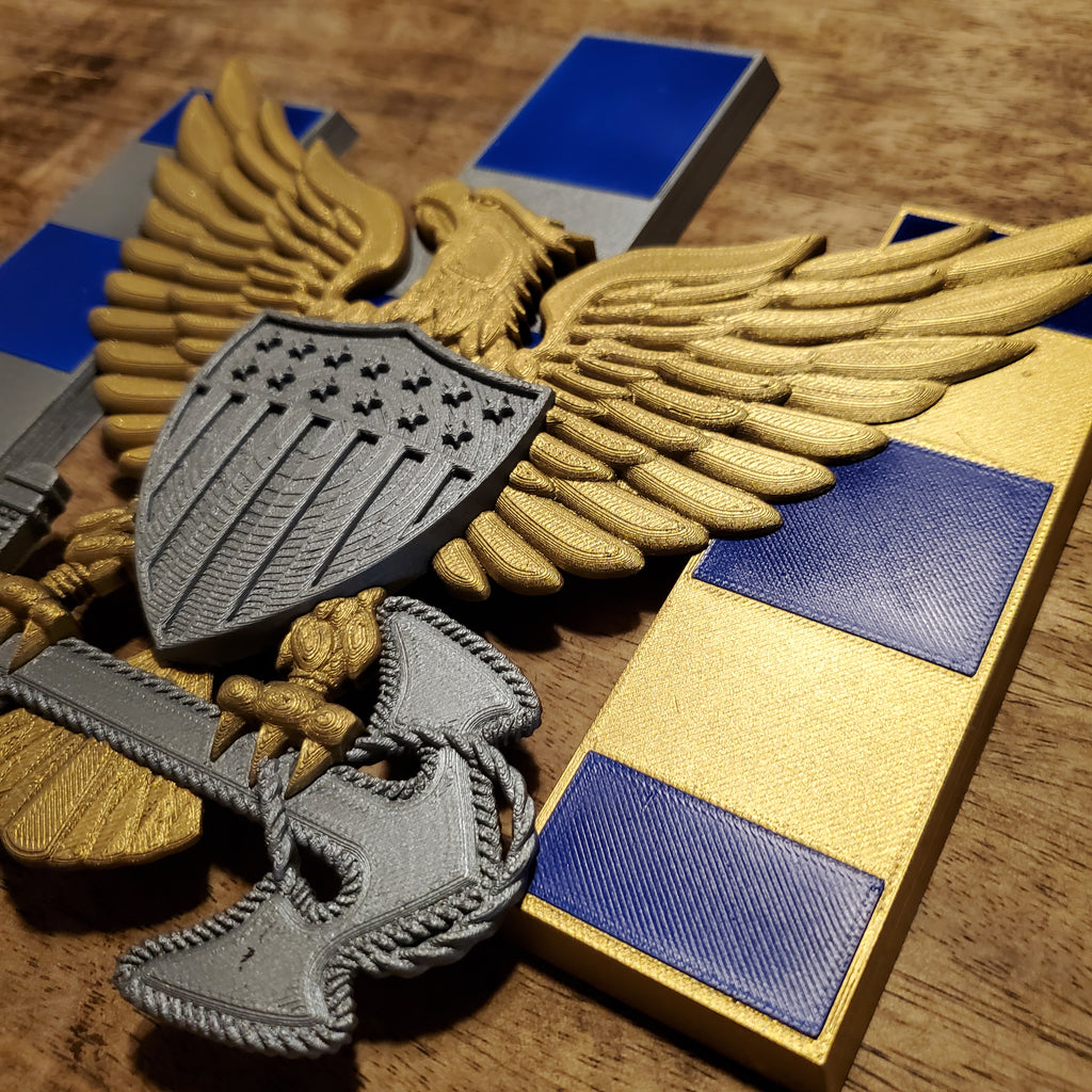 3D USCG CWO Eagle and Bars