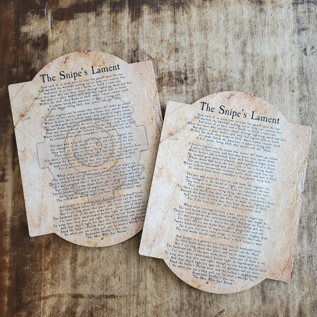 The Snipes Lament Plaque