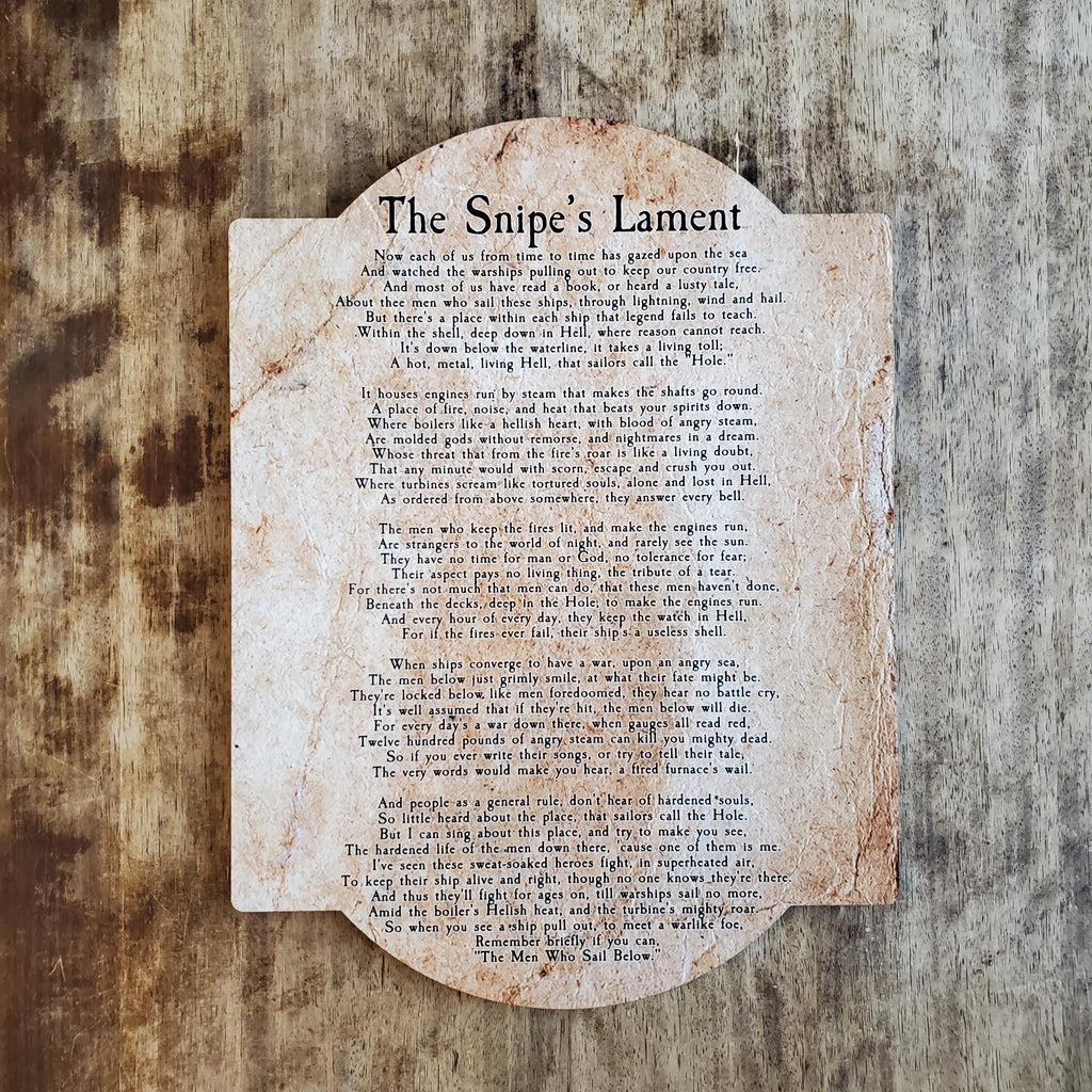 The Snipes Lament Plaque