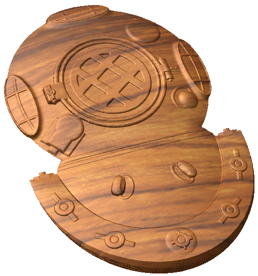 3D USCG Second Class Diver Badge