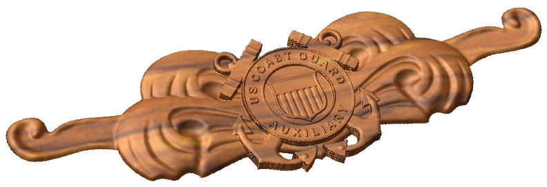 3D USCG Auxiliary Cuttermans Pin