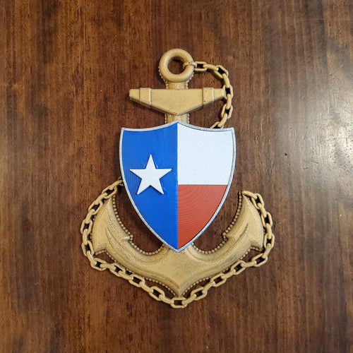 3D USCG Chief CPO Anchor Texas Edition