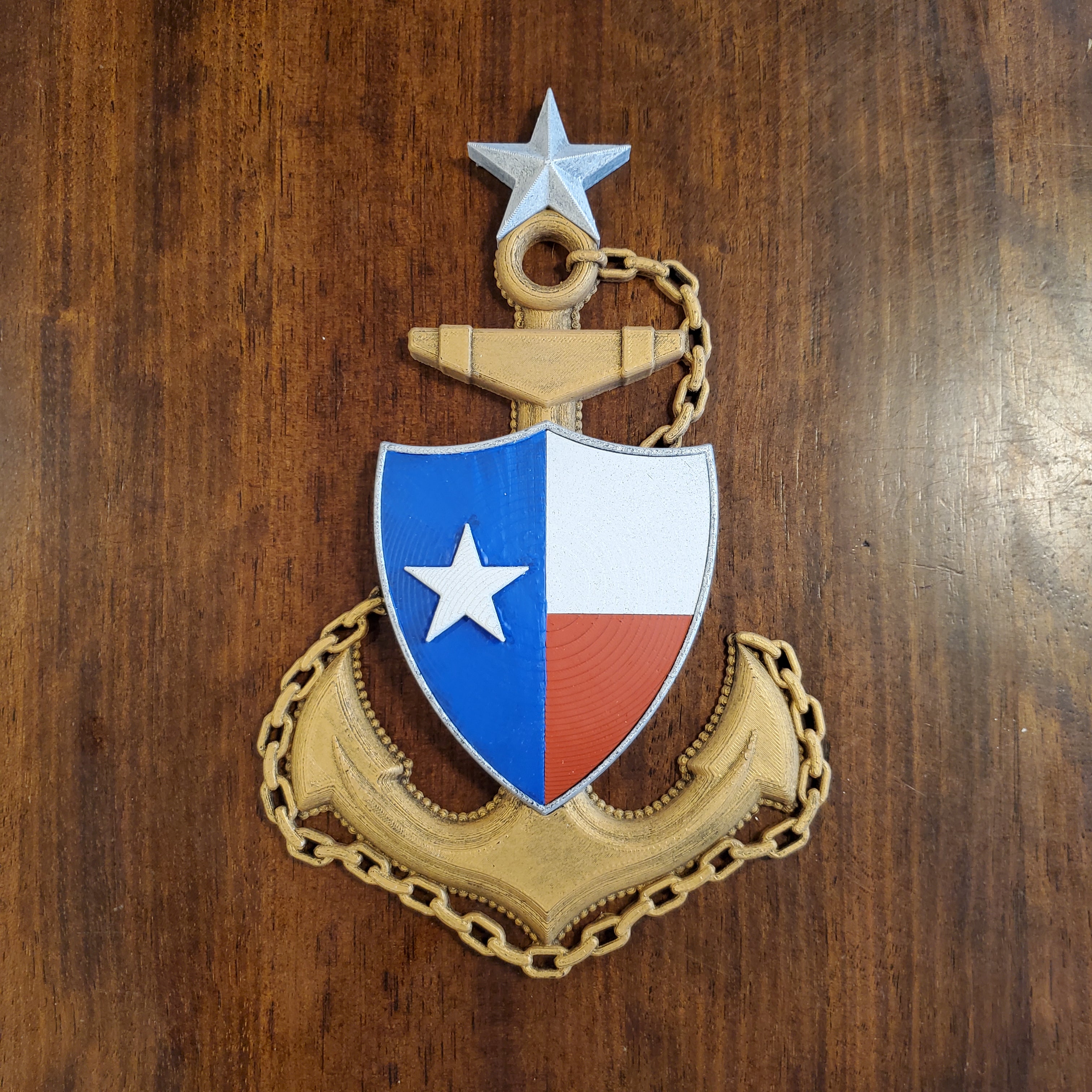 3D USCG Senior Chief SCPO Anchor Texas Edition