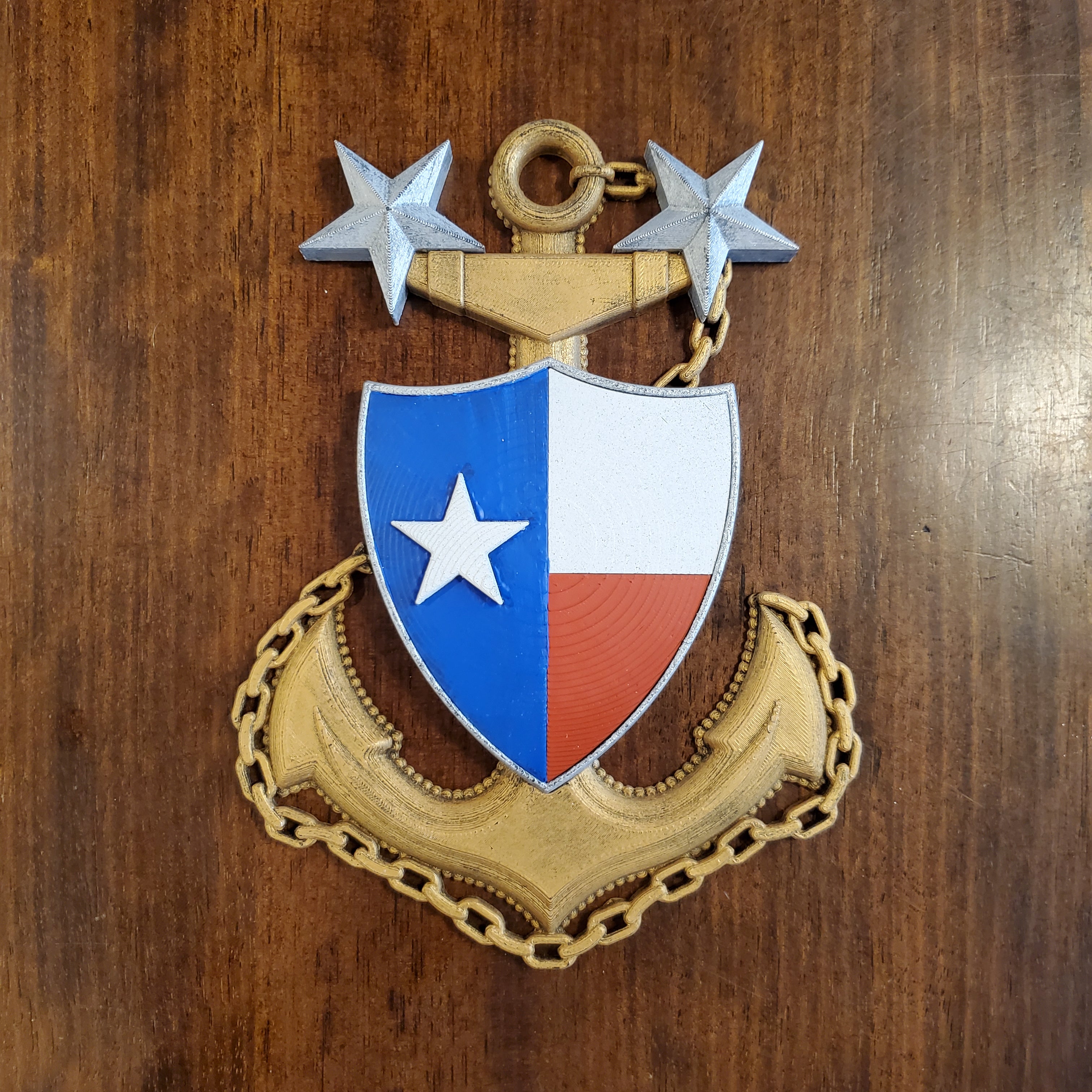 3D USCG Master Chief MCPO Anchor Texas Edition