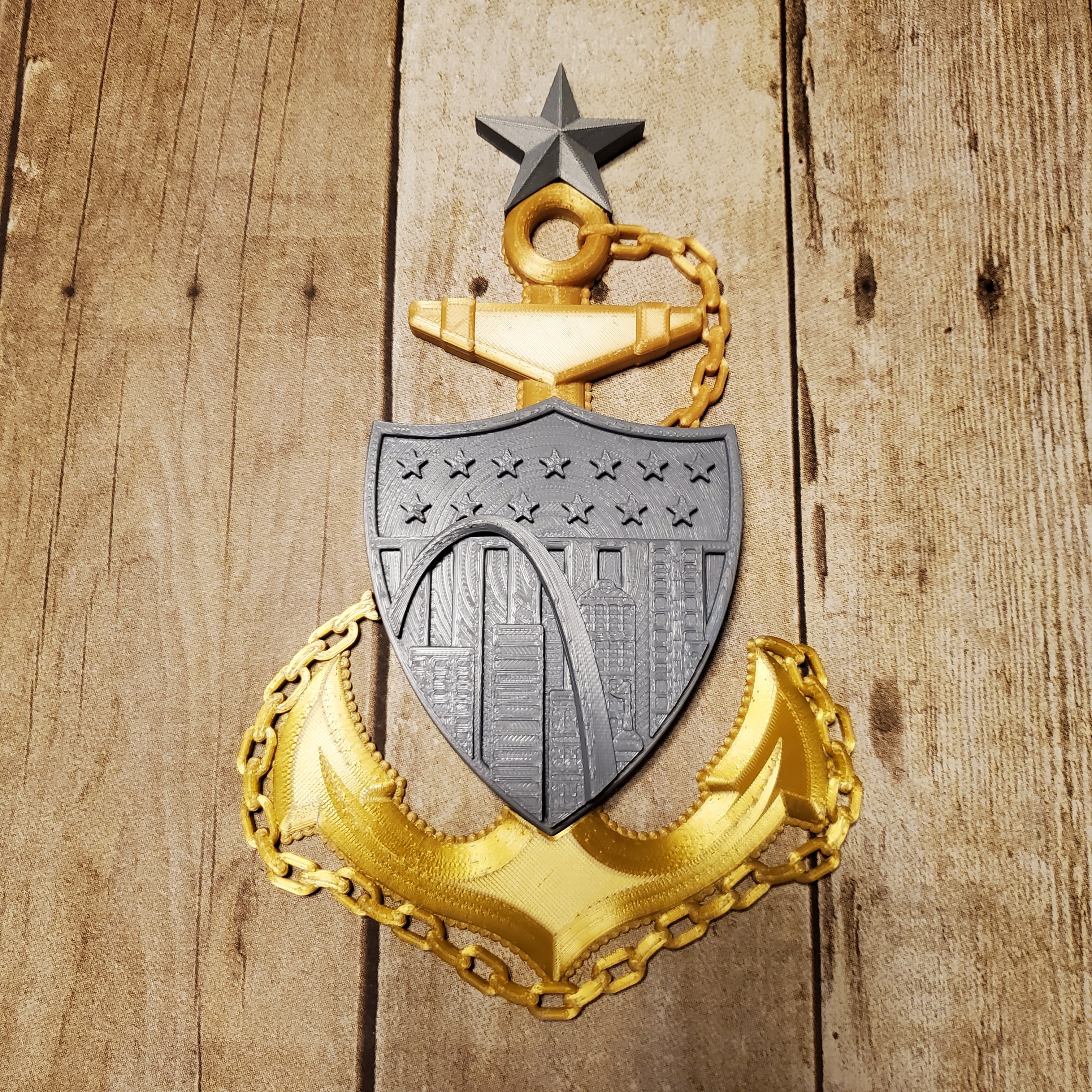 3D USCG Senior Chief SCPO Anchor St. Louis Edition