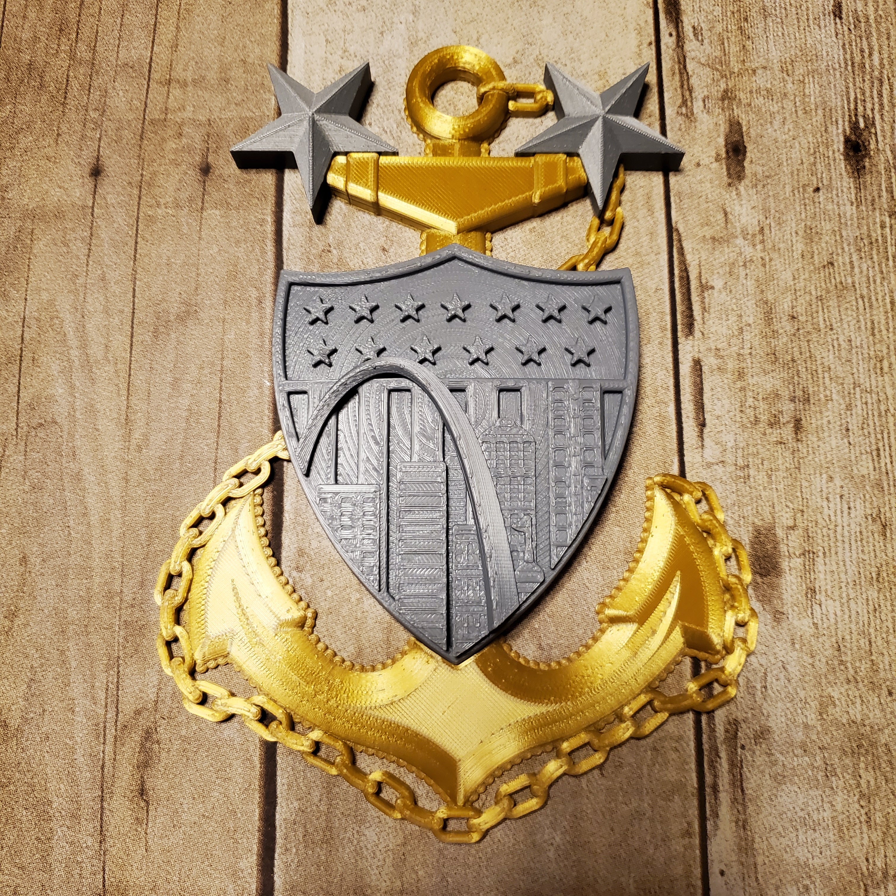 3D USCG Master Chief MCPO Anchor St. Louis Edition