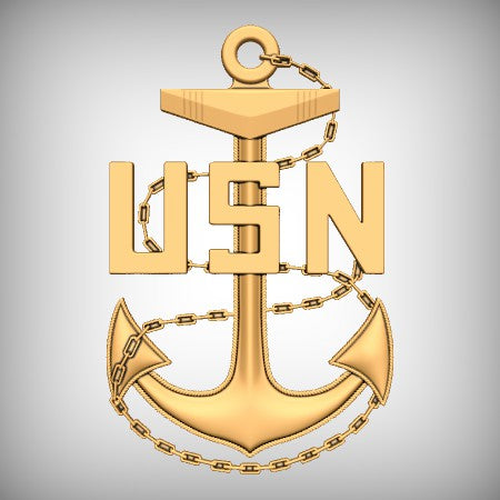 3D USN Chief Petty Officer CPO Anchor 2