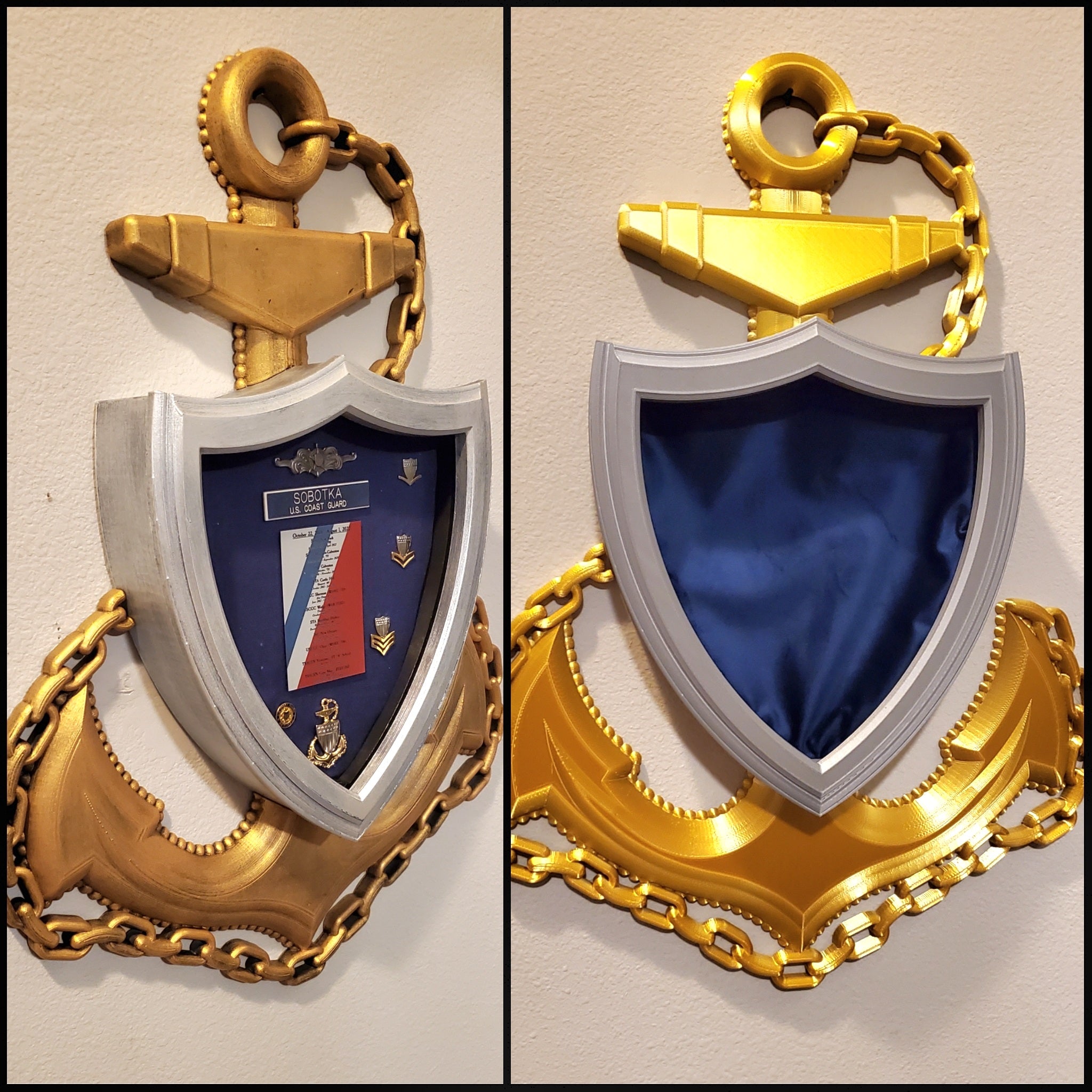 USCG Chief Anchor Shadow Box