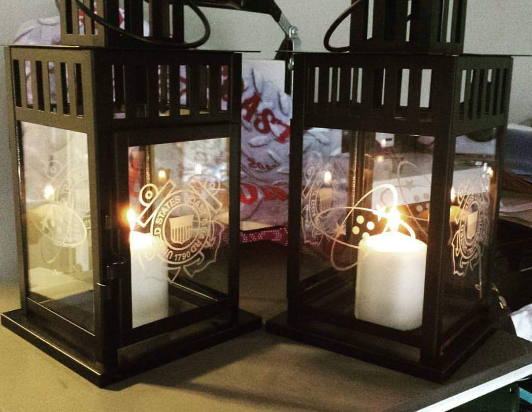 Custom Etched Lantern
