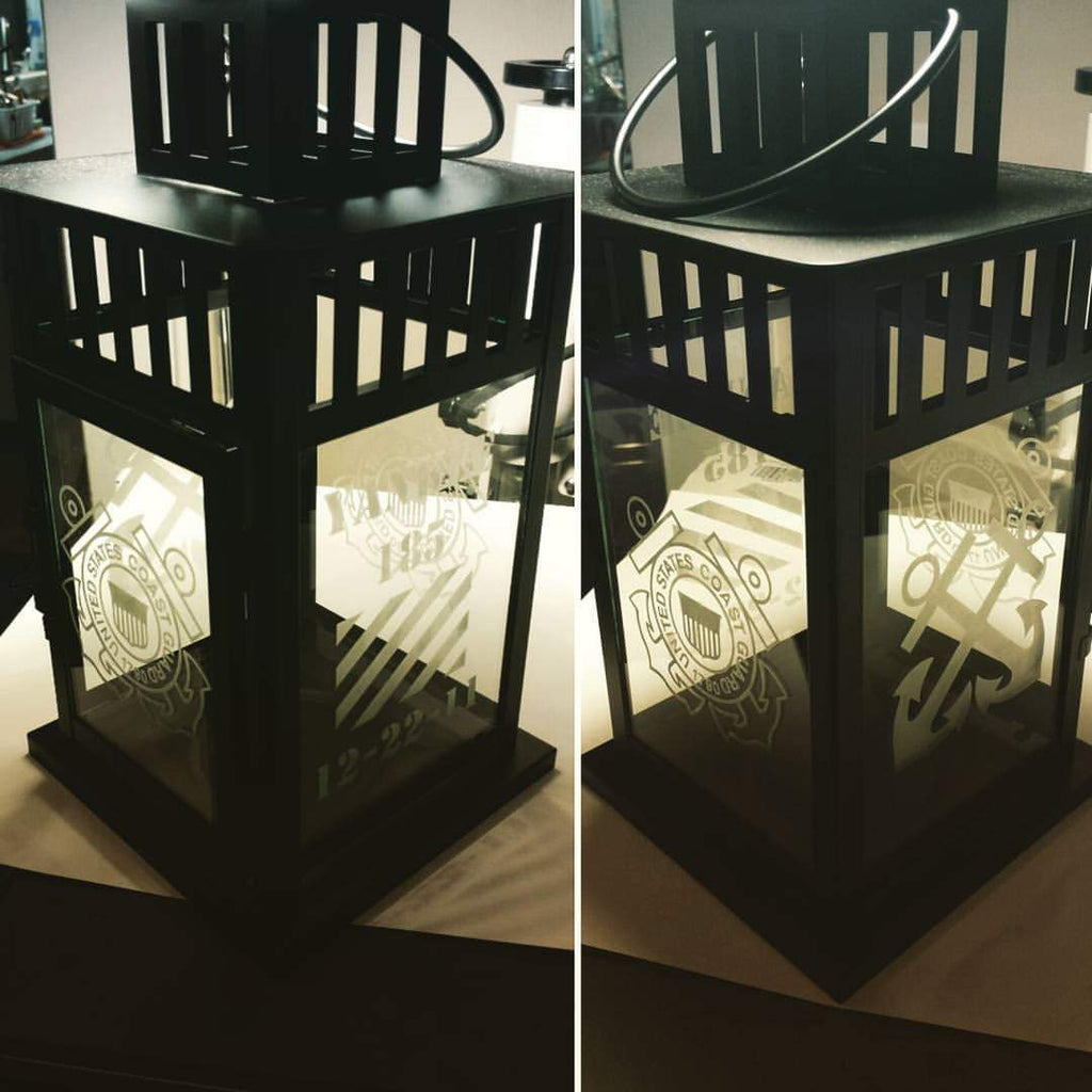Custom Etched Lantern