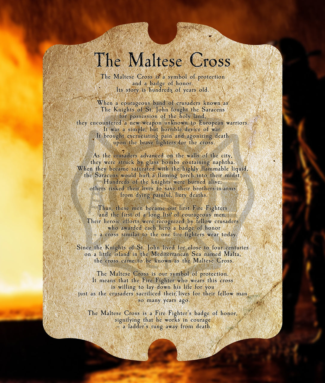 The Maltese Cross Plaque
